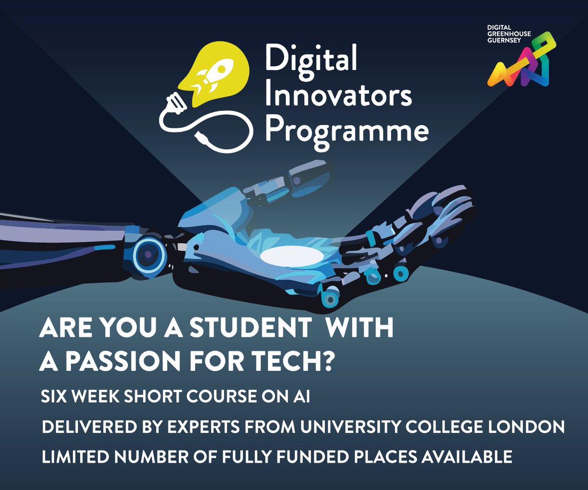 Are you a student in #Guernsey with a passion for Tech? Whether you aim to study Computer Science at University or kickstart your digital career, this course is for you!

Starting this month and taking place over six sessions, explore AI with leading tutors from <a href="/ucl/">UCL</a>