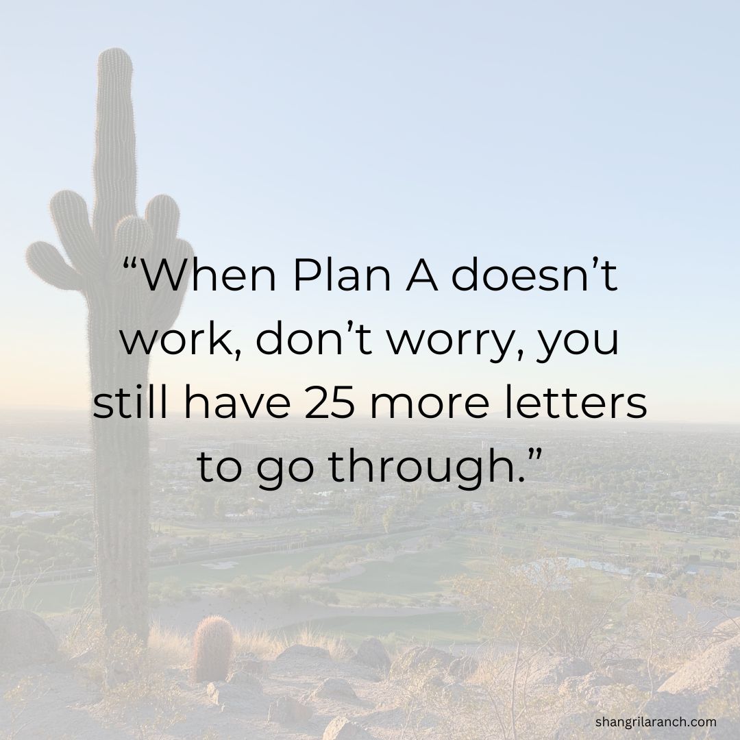 SLRNude's tweet image. Don't feel discouraged when Plan A doesn't work out—there are plenty of other letters in the alphabet! 📝 Take risks, explore new possibilities, and trust that success is always within reach. #PlanB #OutOfTheBox Thinking Download my strategy guide here. shangrilaranch.com
