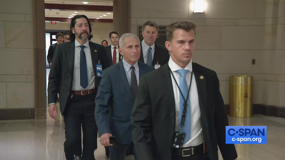CraigCaplan's tweet photo. Dr. Anthony Fauci arrives on Capitol Hill to testify before the House GOP-led Select Subcommittee on the Coronavirus Pandemic for the first of two closed transcribed interview sessions on the federal government’s past COVID-19 pandemic policies. https://t.co/KunKan3F7O