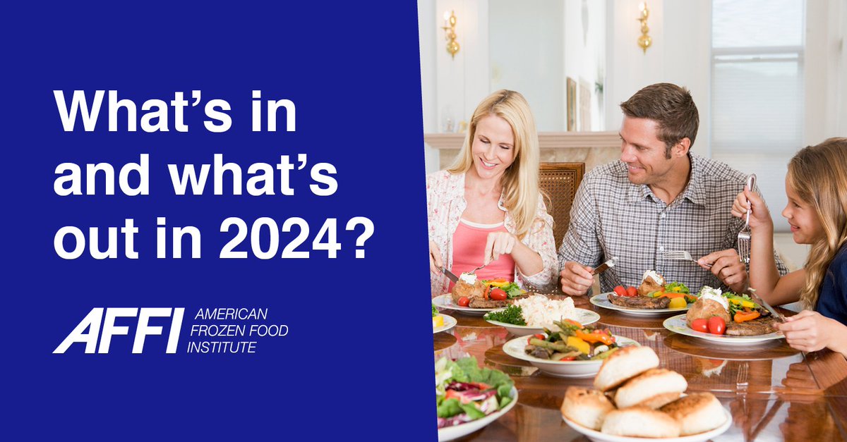 AFFI's tweet photo. Our 2024 ins and outs:

IN ✔️ Saving time, reducing food waste and enjoying a nutritious meal thanks to frozen food

OUT ❌ Missing out on an accessible way to bring the family together at mealtime 

Learn more about #frozenfood: https://t.co/9gHdCpHmec

#FrozenAdvantage https://t.co/kuJiHa2KHo