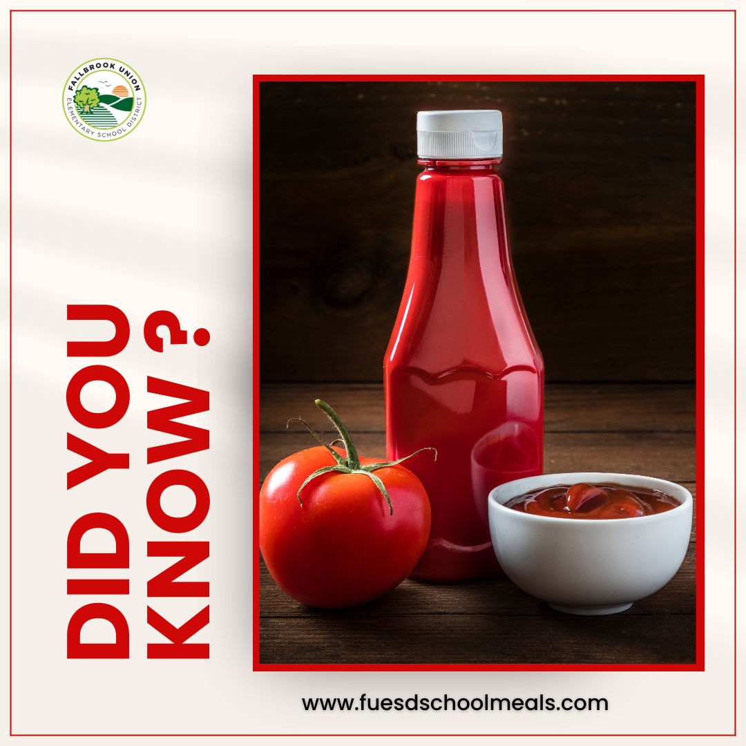 Did you know? Ketchup was once viewed as medicine. In the 1800s many people thought it had medicinal value (it didn't). By the end of the century it had become a popular condiment and has stayed that way to today. #triviamonday #schoolnutrition