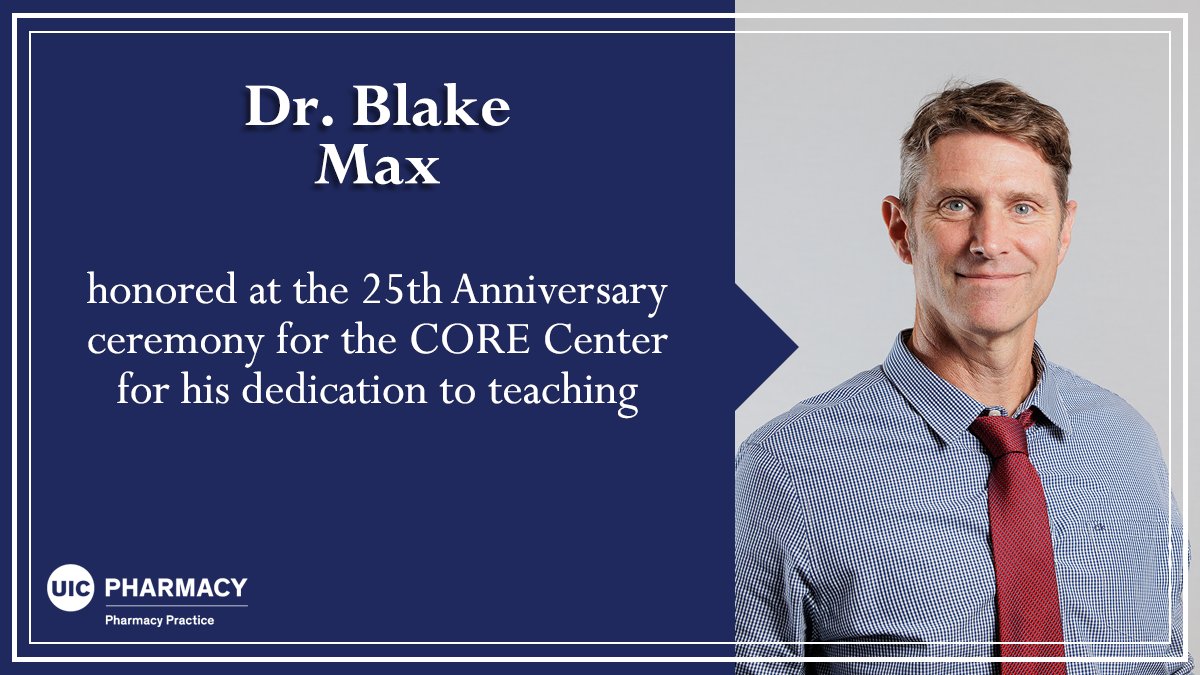 Dr. Blake Max was honored at the 25th Anniversary ceremony for the CORE Center for his dedication to teaching with the creation of the Blake Max Excellence in HIV Teaching and Education Award.