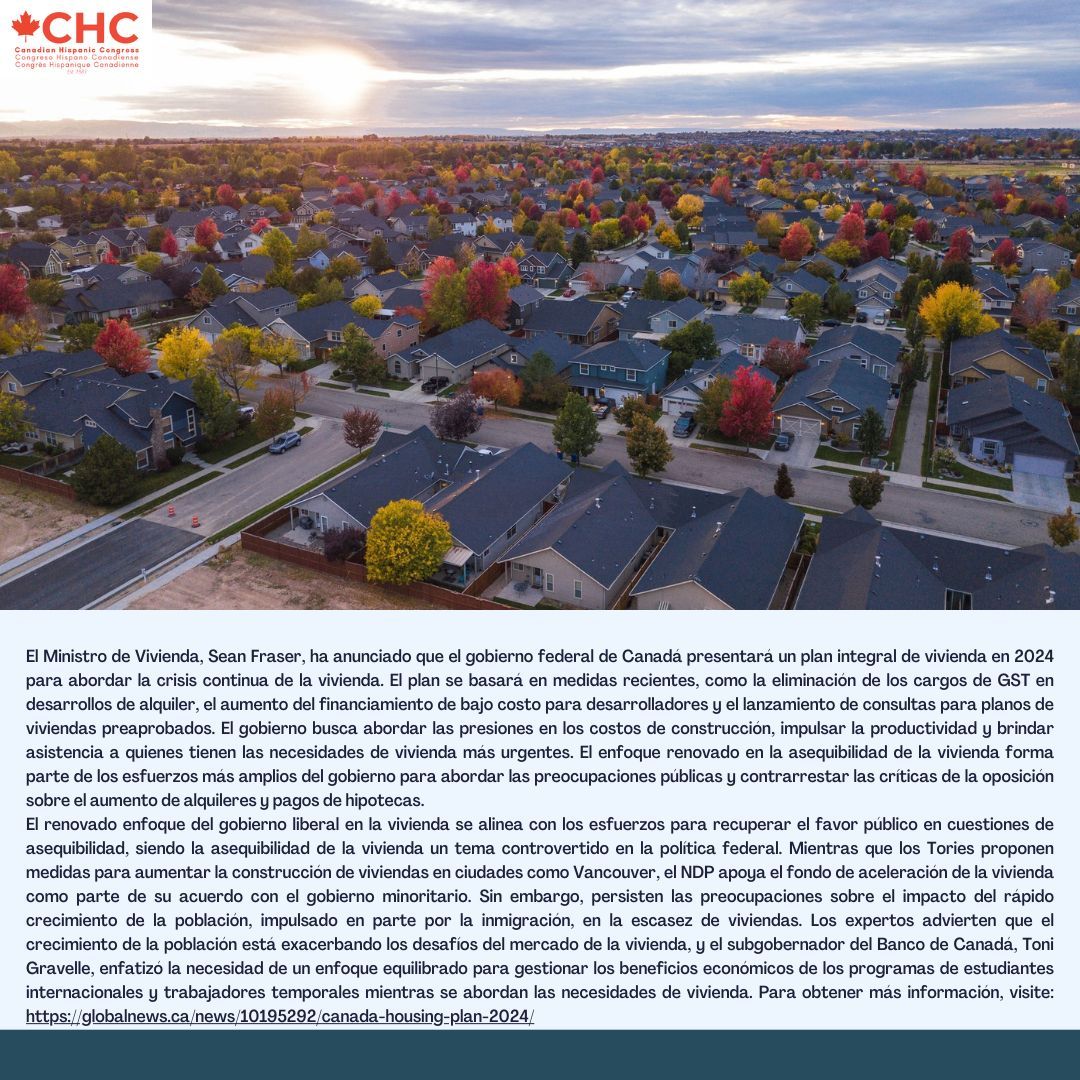 Canadians can expect to see ‘full’ housing plan in 2024: minister 🇨🇦🏡📅💰🌐 #unmillonjuntos #CHC #1millonstrong #noticias #hispanxs #latinxs #news #HousingCrisis #AffordableHousing #CanadaHousingPlan #PopulationGrowth #ImmigrationImpact