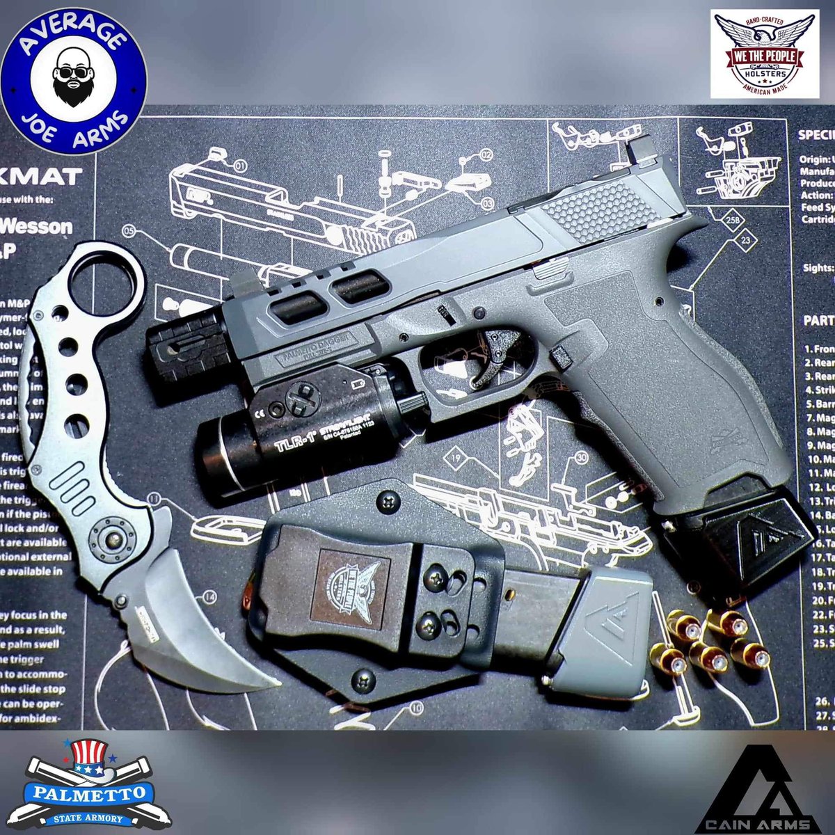 Average_JoeArms's tweet photo. @palmettoarmory Dagger  full size frame w SW6 RMR cut , absolute Budget build !  I am so happy with how it’s come out.  @CainArms Mag Extensions , @SylvanArms compensator, @Streamlight Tlr - 1.  
Can’t beat the Value you get with PSA 😎👍 https://t.co/mJZ7hAQspB