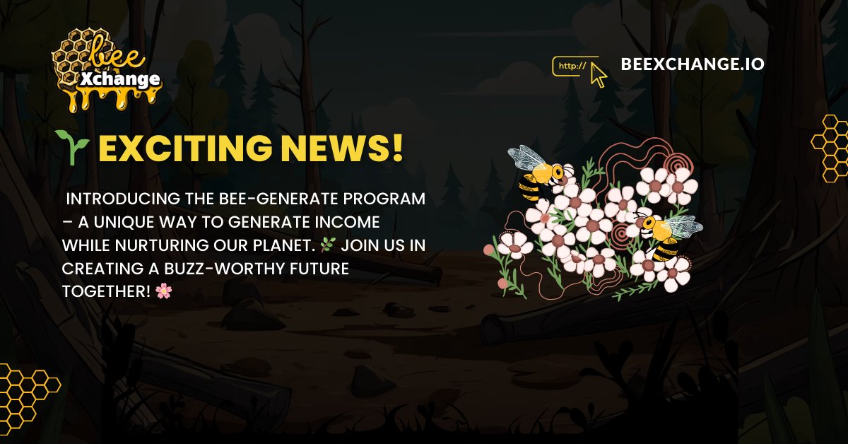 BPAY_PROJECT's tweet photo. π± Exciting news! Introducing the BEE-Generate Program β a unique way to generate income while nurturing our planet. πΏ Join us in creating a buzz-worthy future together! πΈ #BEEGenerate #GenerateToEarn #GreenIncome https://t.co/6FiCZ2QoFs