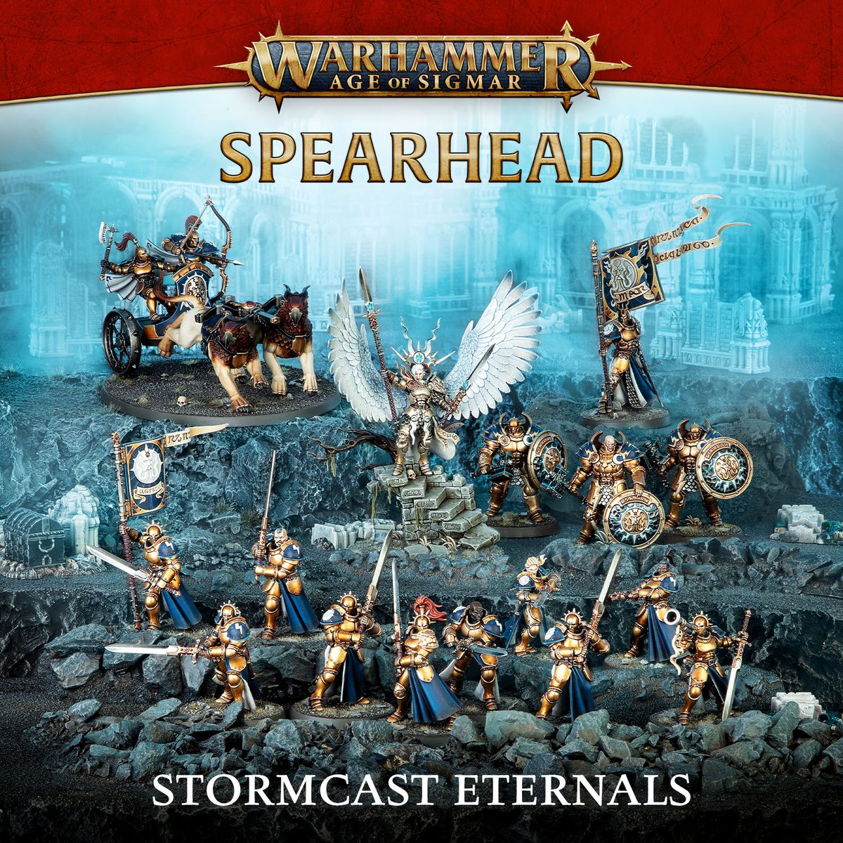 warhammer's tweet photo. Smite the foes of the God-King with a new Stormcast Eternals boxed set ✨

Find out what a Spearhead is and see what's inside: https://t.co/mHNDIPTHna 

#WarhammerCommunity https://t.co/enHshcbEqf