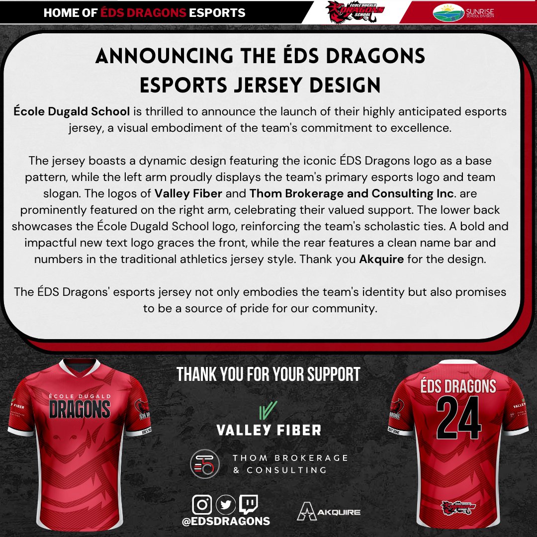 2024 is starting with our most anticipated announcement yet...come check out our design by <a href="/Akquire/">Akquire</a> and <a href="/omladesigns/">Omla 🌴</a> !

Huge thanks go to our supporters <a href="/ValleyFiberLTD/">Valley Fiber</a> and Thom Brokerage &amp; Consulting.  Thank you for supporting our students.
#esportsedu #MSEA_gg #EsportCanadaEDU