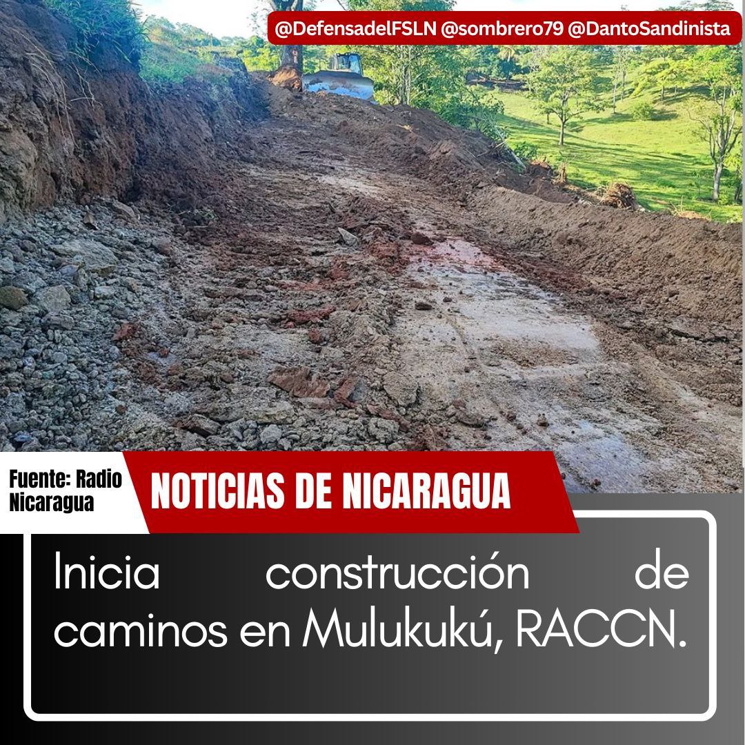 #Nicaragua Inicia construcción de Caminos en Mulukuku, RACCN. 

#2024HaciaNuevasVictorias 
#TropaSandinista