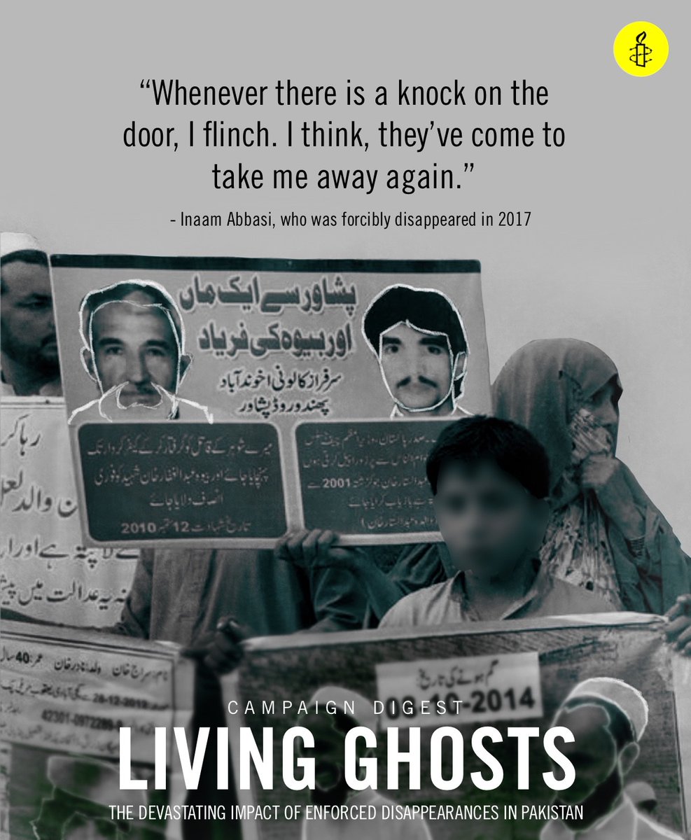amnestysasia's tweet photo. Pakistan: The Baloch Long March that started on 6 December 2023 from Turbat, Balochistan to Islamabad, in wake of the extra-judicial killing of Balach Mola Bakhsh’s killing, is being led by women and families of those forcibly disappeared. Since reaching Islamabad the protestors have been holding a sit in for the last 16 days.

Enforced disappearances are a violation of several human rights of those disappeared, including their right to life and liberty, as well as the economic and social rights of their families.

The impact on families and communities, where enforced disappearances take place, has been documented in Amnesty’s report ‘Living Ghosts’:
https://t.co/zaXgrOUTV2.
1/3