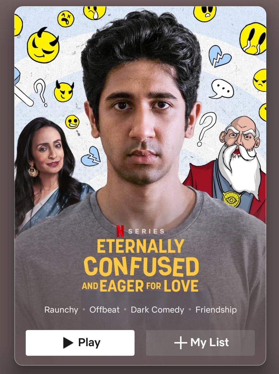 kyayarshifa's tweet photo. Okay this was in my today's suggestion by @NetflixIndia and dude why getting personal 😭😭😭 
ETERNALLY CONFUSED AND EAGER FOR LOVE? 
YEAH! SOUNDS LIKE MEE!!! 

😭😭😭

#eternallyconfusedandeagerforlove https://t.co/pZrQHshoG3