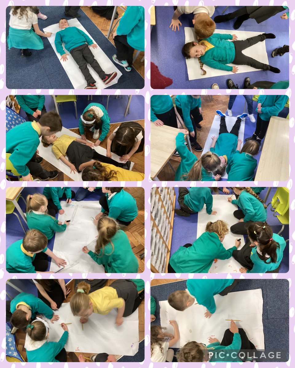 Y 3 began their Spring concept today: What Makes us Human. Pupils drew around their friends and wrote as many body parts as they could to showcase their prior knowledge. They then voiced their interest in learning about the human skeleton and completed a simple labeling activity.