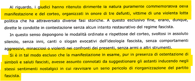 CarloGarzia's tweet photo. @la_kuzzo Scusami Annalisa, ma "vanno subito identificati e denunciati" per cosa? Quale sarebbe il reato? Se pensi che sia reato il saluto fascista in occasione di una manifestazione commemorativa, la Cassazione la pensa diversamente. Semmai chiedere info al Palazzaccio, non al Viminale. https://t.co/iKJCD92jlY