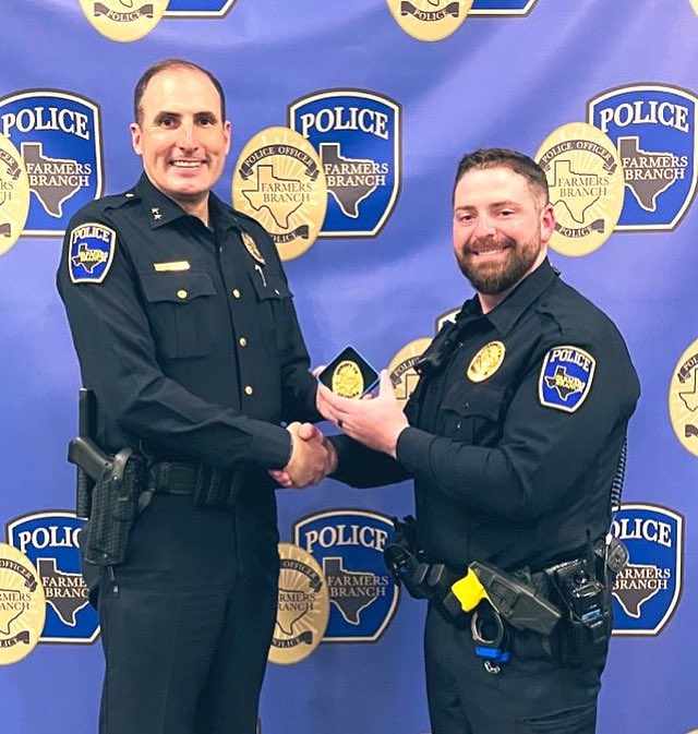 fbpdtx's tweet photo. Congratulations Officer Murry on completing the Farmers Branch Training Program this morning! 🎉

Officer Murry started his journey with Farmers Branch in 2017 with Public Works, before joining the Farmers Branch Police Department in 2023. https://t.co/9zyBH0oiBZ