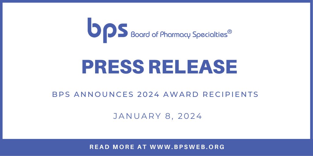 Press Release: #BPS announces the 2024 recipients of three awards. The Rising Star Award recipient is Wesley Kufel, the Beacon Award recipient is Tabula Rasa Healthcare, and the Weaver/Penna Award recipient is Roland Dickerson. View more here: bpsweb.org/2024/01/08/bps…