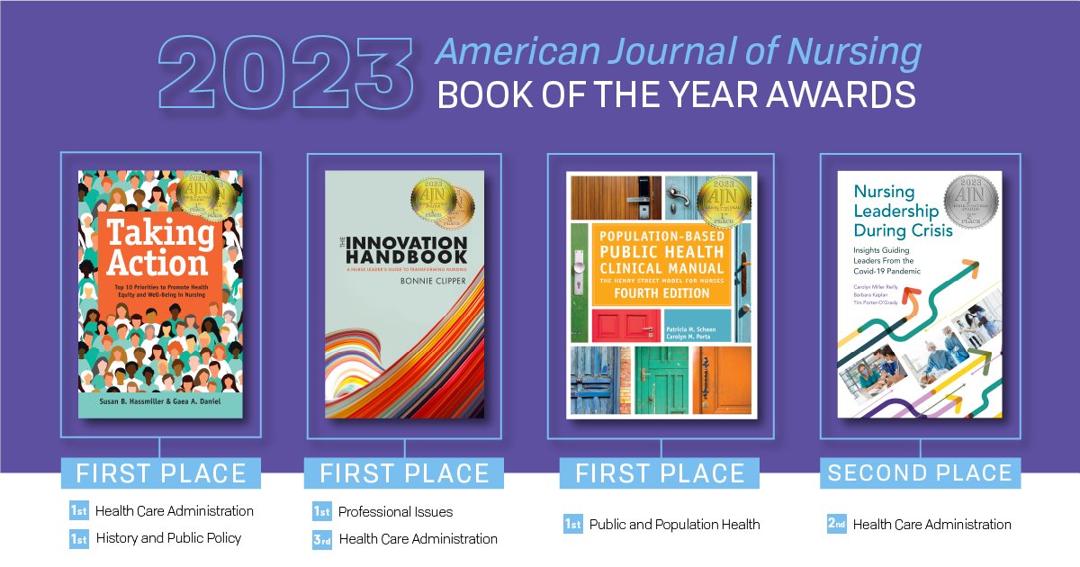 Congratulations to the author and editorial teams at Sigma for their 2023 Book of the Year Awards from @AmJNurs. Four titles received recognition and several received multiple awards. #SigmaReads Find these titles » bit.ly/3zKPd3p
