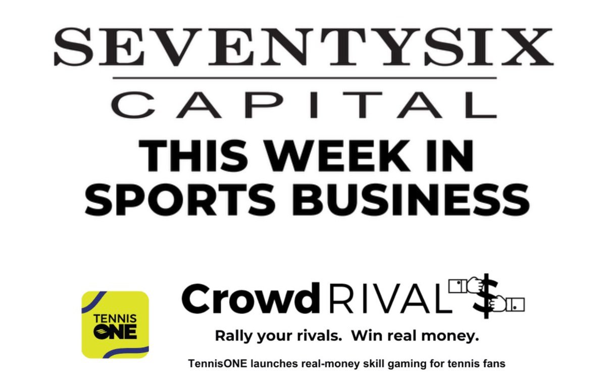 76Capital's tweet photo. This Week in Sports Business is out! 

Top story: @LucraSports powering real-money skill gaming for @TennisONEApp 🎾 

Subscribe here: https://t.co/Lj8nFDWYf7 https://t.co/4tsTJk63OY