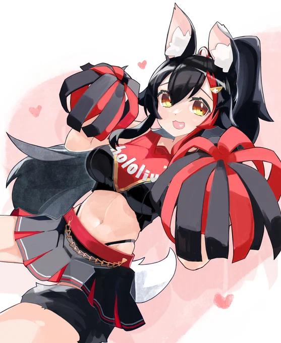 <おしごとがんばって!#みおーん絵#ホロライブチアリーディング部 