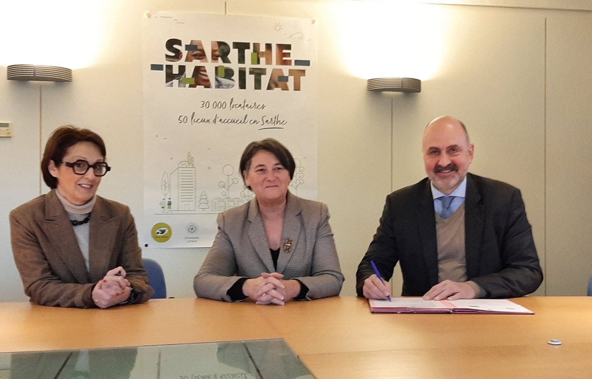 Signature de #convention avec la mission locale Sarthe Nord. Associer les acteurs du logement et de l’insertion pour soutenir les jeunes dans leurs projets. Un maillage du territoire sarthois pour accompagner l' #insertion  des #jeunes
#logement <a href="/sarthefr/">Département de la Sarthe</a>