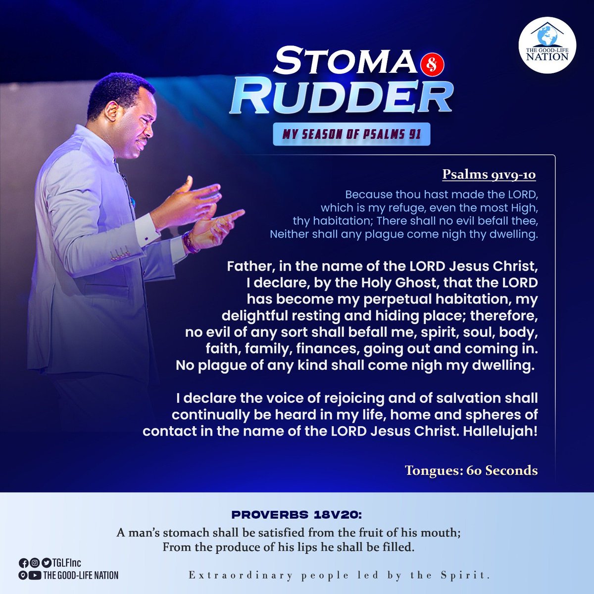 #STOMAandRUDDER

MY SEASON OF PSALMS 91
