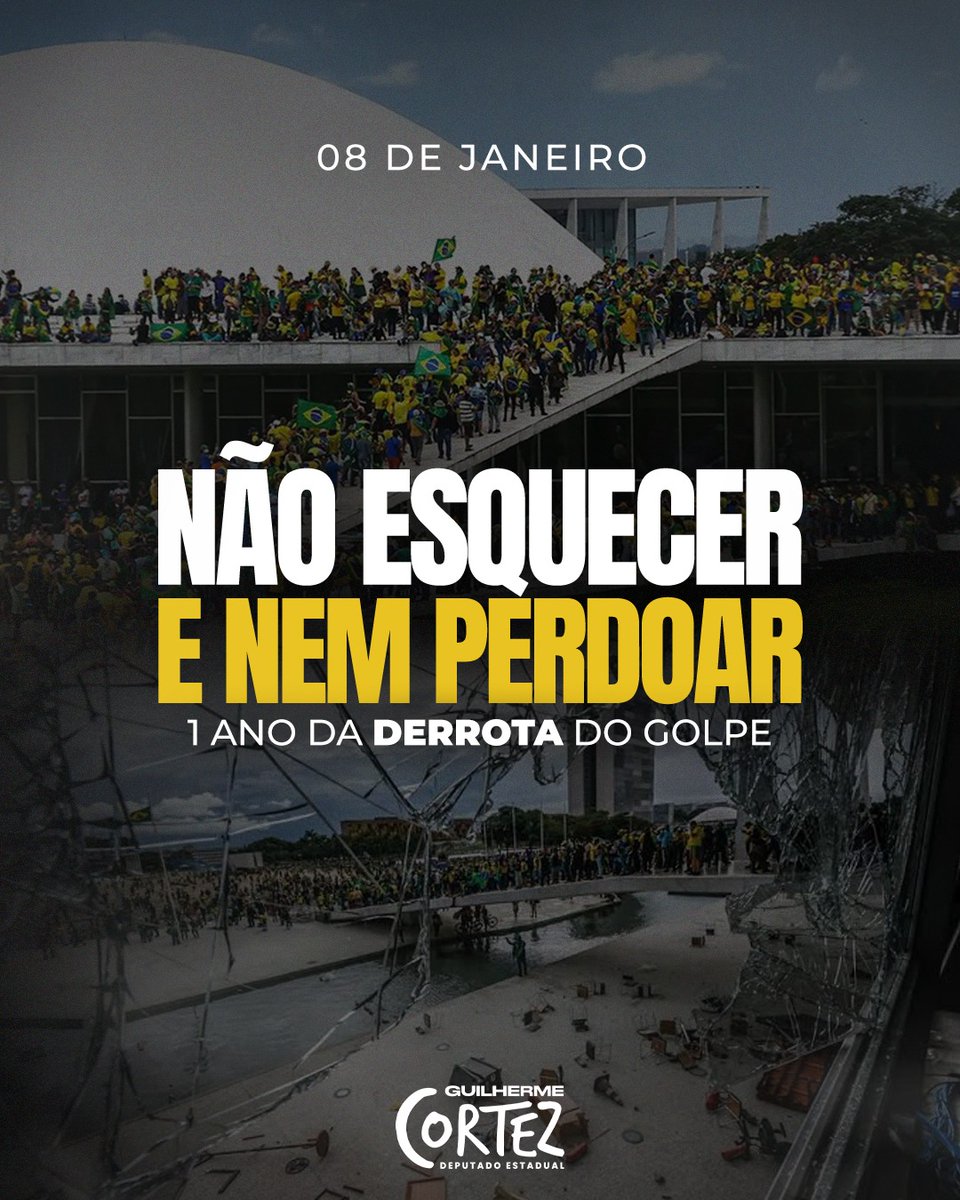 Hoje faz um ano que as forças do atraso foram derrotadas na sua tentativa de subverter a vontade popular no nosso país. A democracia no Brasil só será efetivada quando todos os seus inimigos forem responsabilizados. #SemAnistia