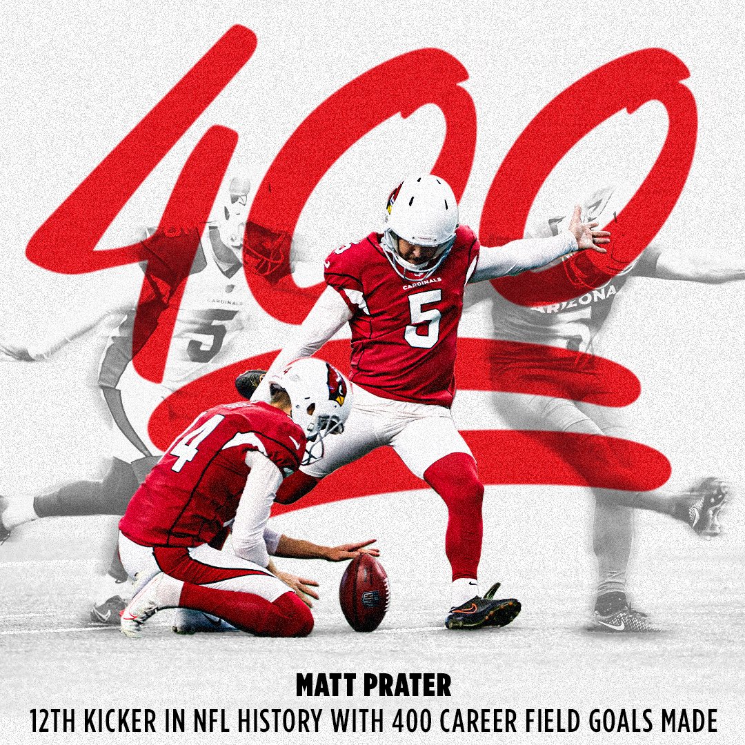 400+ FGs for Matt Prater 🙌

<a href="/MattPrater_5/">Matt Prater</a> ⚔️ #BuiltByUCF