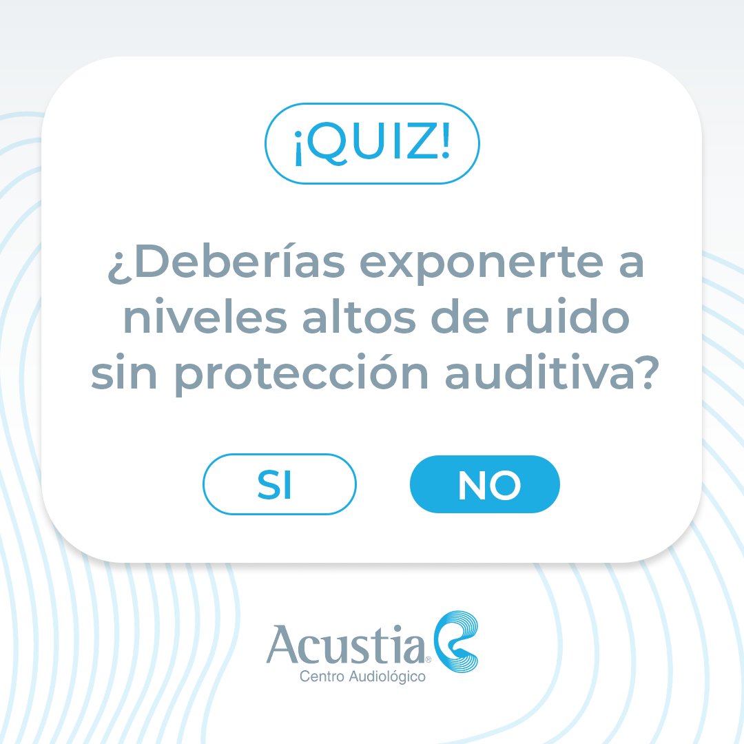 Acustiard's tweet photo. ¡Pon a prueba tu conocimiento con nuestro QUIZ! 🎧👂

¿Deberías exponerte a niveles altos de ruido sin protección auditiva?

¡Descúbrelo y asegúrate de cuidar tus oídos! Comenta con tu respuesta.

#QuizAuditivo #CuidadoDelOído #ProtecciónAuditiva https://t.co/sHKOZoYRFC
