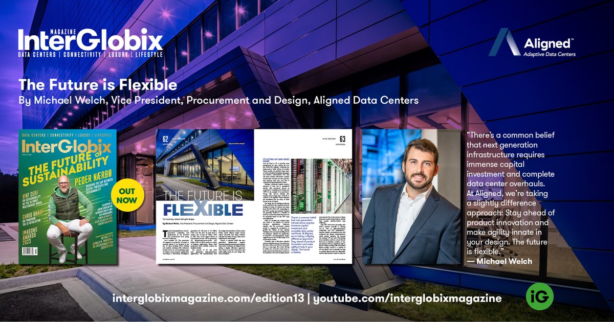 InterGlobixMag's tweet image. Michael Welch, Vice President of Procurement and Design at @aligneddc, dives into the transformative landscape of next-generation computing and applications in this informative article. 

Know more: interglobixmagazine.com/the-future-is-…

#FlexibleDesign #DataCenterInnovation