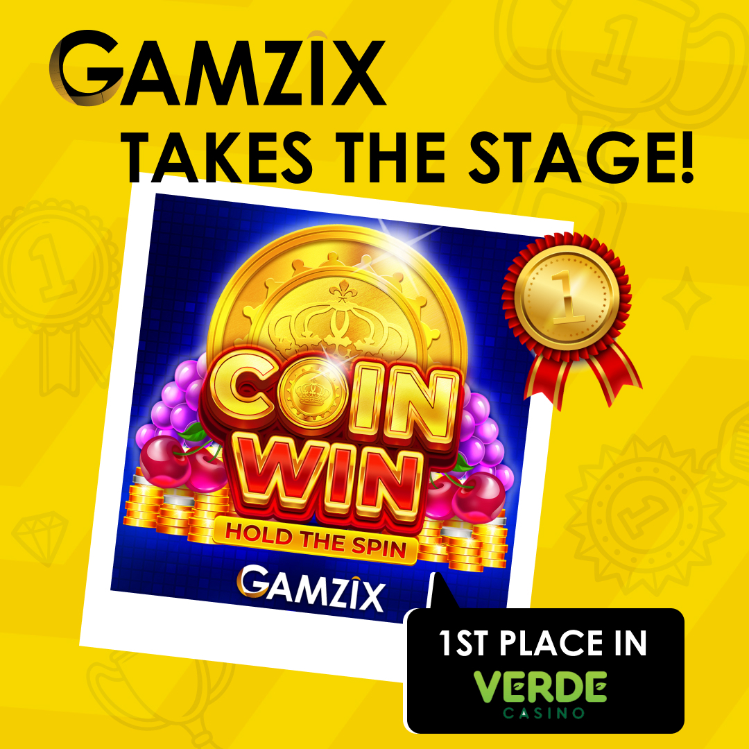 If you don’t know what slot to play, here is a huge hint from Verde Casino! 🍒

"Coin Win" from Gamzix is TOP-1 among players choice!  Why? The answer is simple: it’s fruity, with non typical layout, includes Heap of Gold feature, Bonus Game and 4 Jackpots!