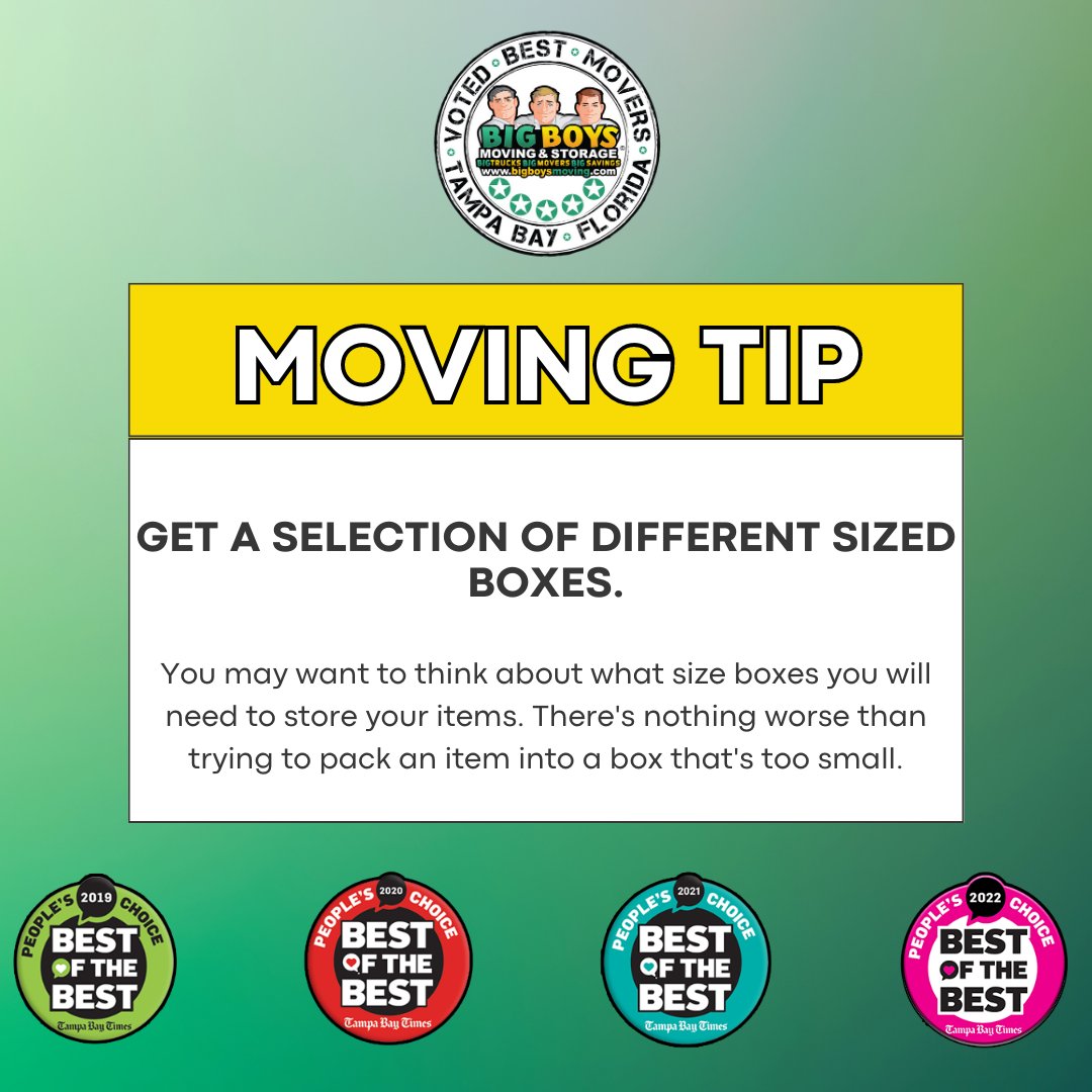 tampamovers's tweet photo. Moving Tip Monday
 
 #VotedBestMovers #BigBoysMoving #TampaMovers #TampaBay #MovingTampa https://t.co/hZ0mDuk2CW