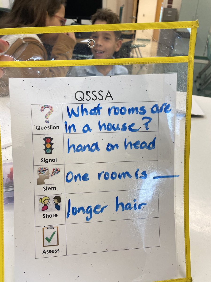 #QSSSA to introduce our new book. I love how they learn from each other & practice using their sentence stem. @blackbearsroar #ELLs #travelingQSSSA chart. @Seidlitz_Ed