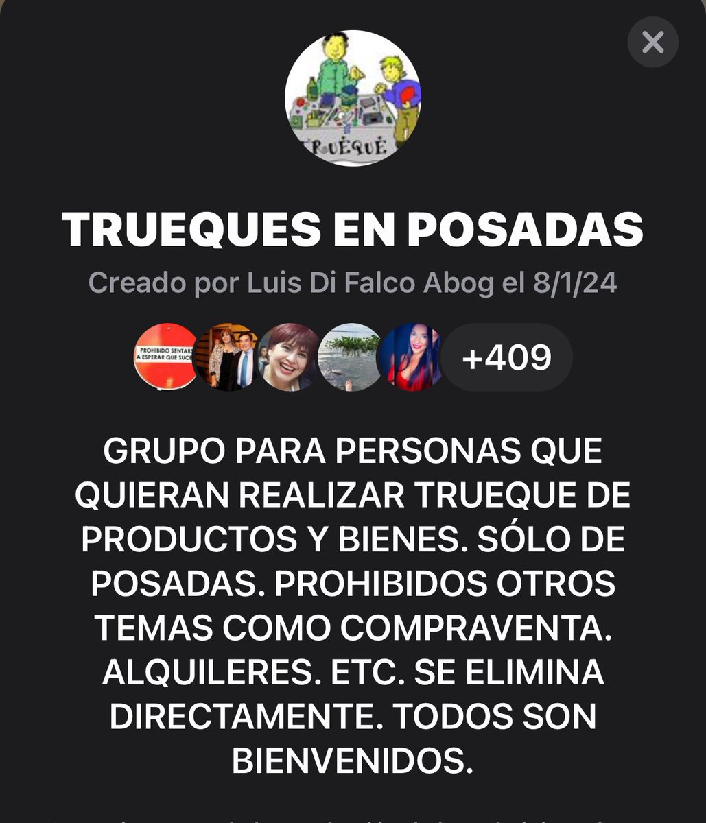 ElvaCarballo's tweet photo. Volvieron los #Trueques comparto parte de un chat. #Triste Mientras la inflación de para por otro lado hay #misioneros #argentinos #NoLaVen pero los alimentos en sus hogares. #Misiones https://t.co/HAIdeBwC4N