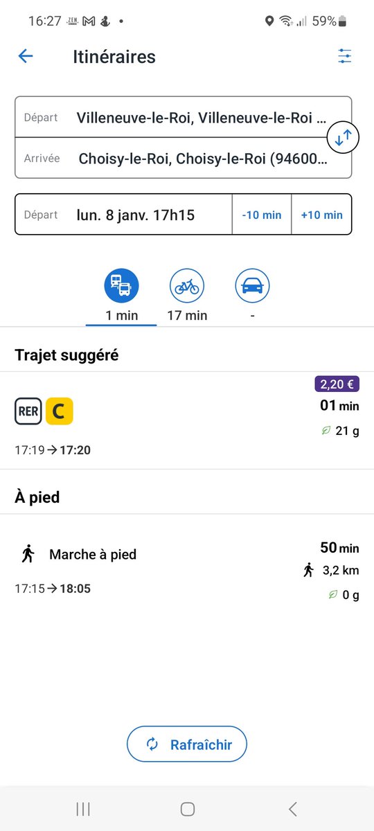 marithag94's tweet photo. @RERC_SNCF aujourd'hui grosses perturbations mais 1 minute pour faire Villeneuve-le-Roi/Choisy c'est le record ! Merci la ligne C https://t.co/zRU96TwwqK