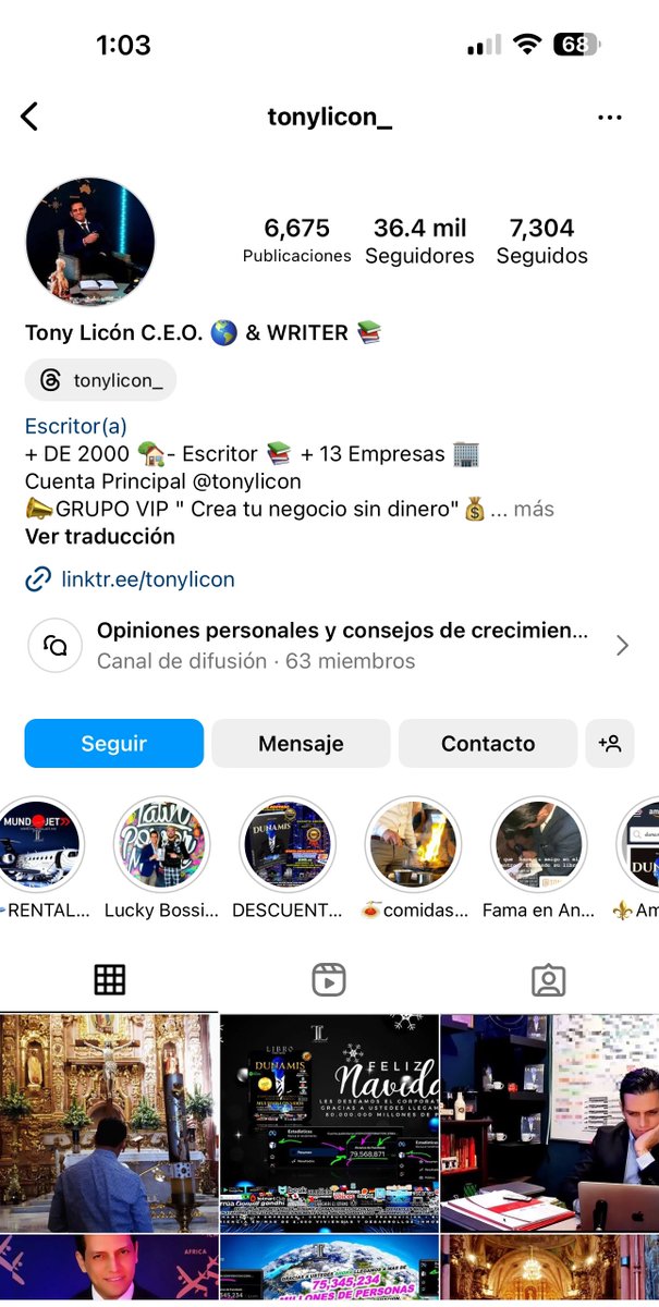 El típico estafador: 20 empresas, grupos privados donde da consejos, con fotos en traje 🤣🤣🤣