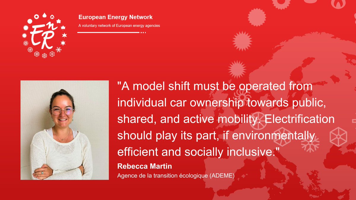 Facing the #EnergyTransition in Europe: How are #EnR members accelerating the global challenge?
📍 A visit to #France

Rebecca Martin, Electromobility Engineer, Transport and Mobility Department <a href="/ademe/">ADEME</a>, shares her insights with our network.