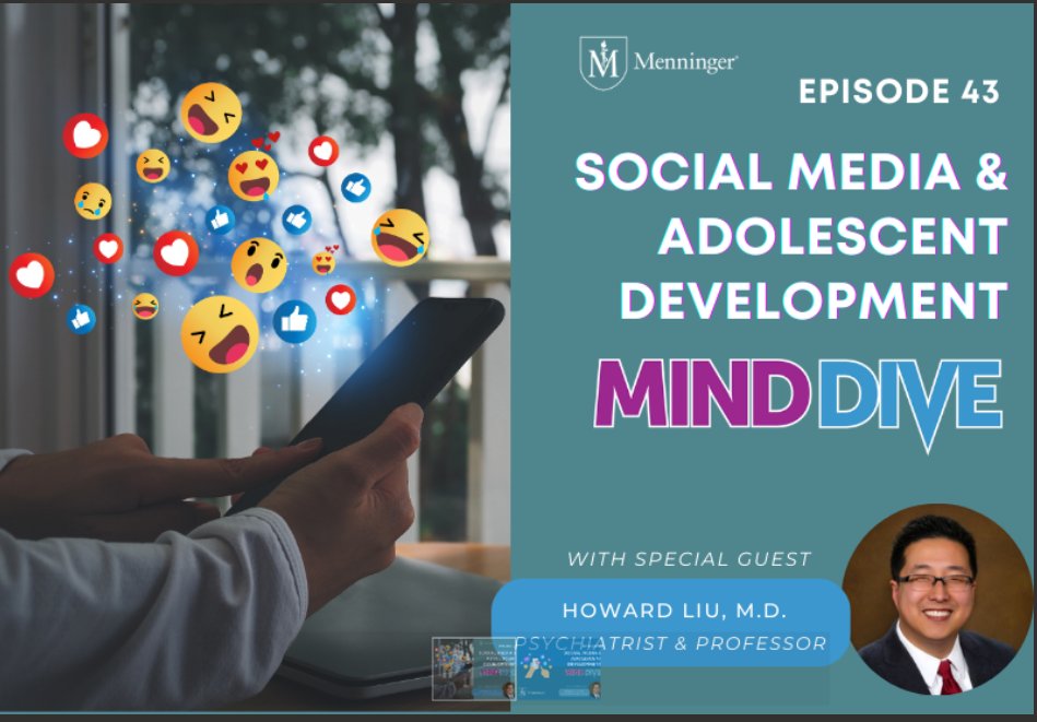 Join me and hosts Dr. Kerry Horrell and Dr. Bob Boland as we discuss adolescent social media usage on the Mind Dive podcast. Truly a pleasure to connect with thoughts leaders as we guide our teens and patients through a shifting landscape! bit.ly/MenningerMindD…