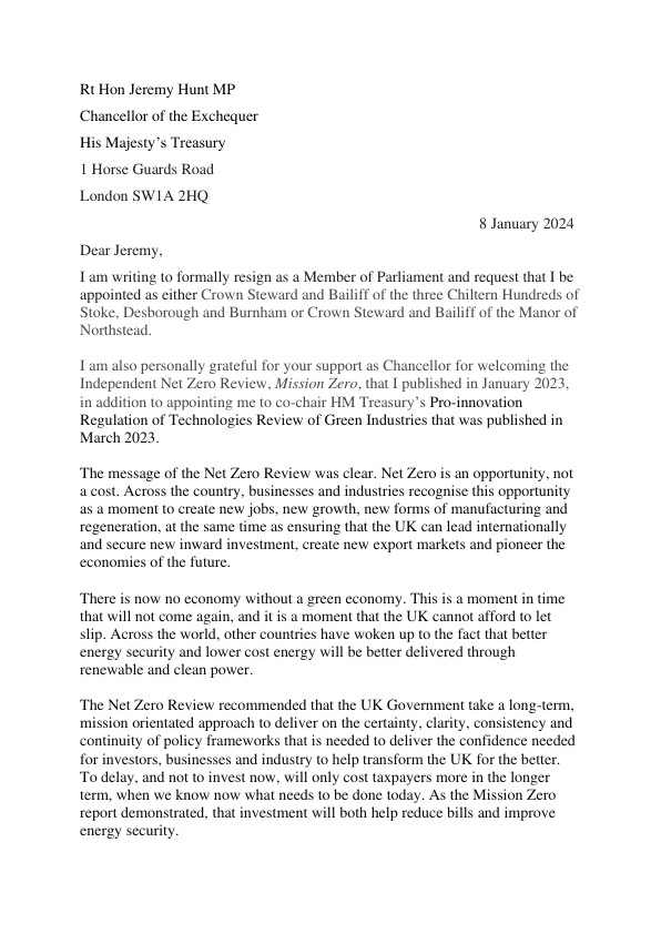 CSkidmoreUK's tweet photo. I have formally resigned as a Member of Parliament. My letter to the Chancellor: https://t.co/QQPS3Z8WrW