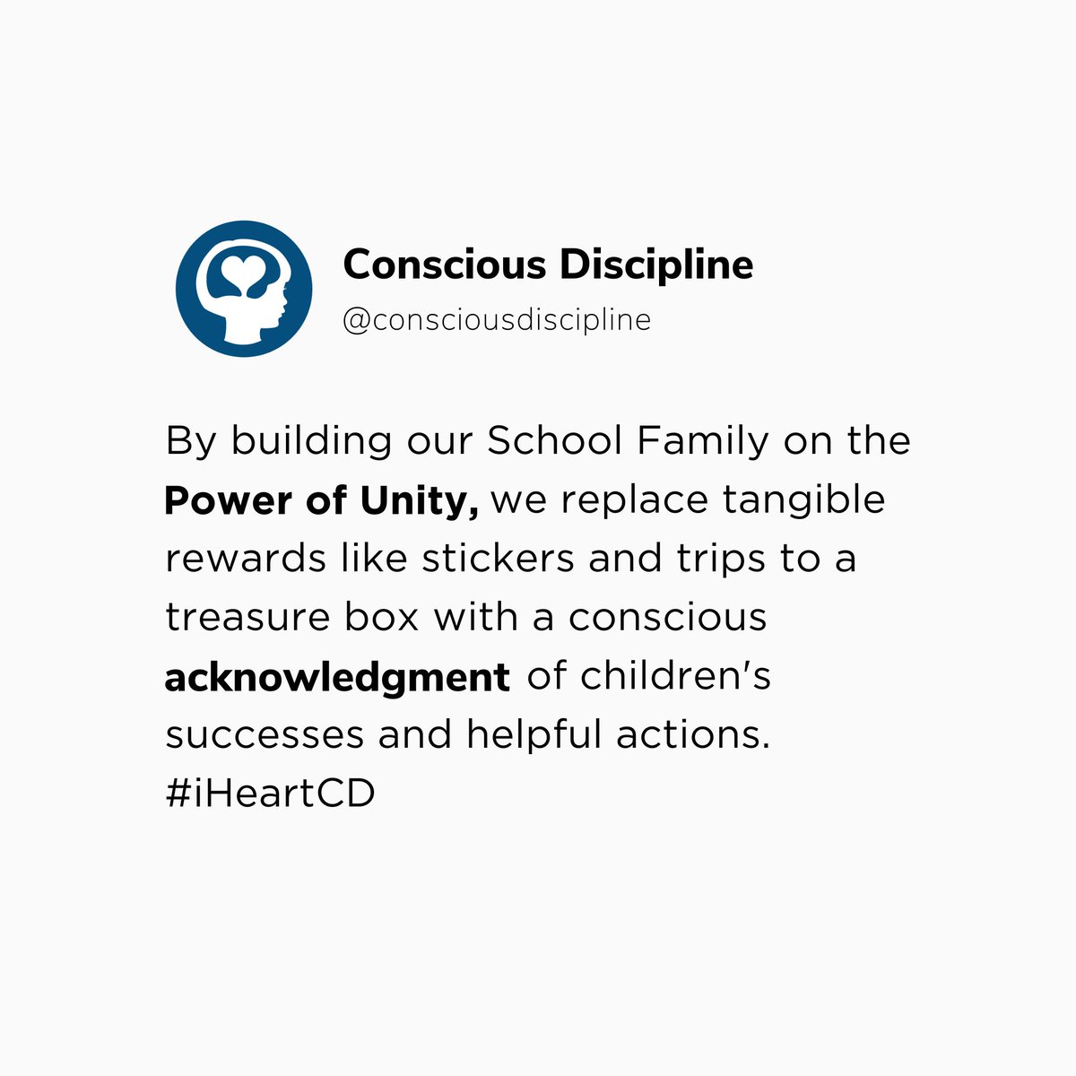 Learn more about building a School Family by attending our Creating the School Family Two-Day Workshop on February 20-21 in Tallahassee, FL. Learn more: consciousdiscipline.com/professional-d…