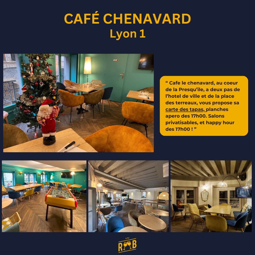 Réservez au Café Chenavard dès maintenant avec RUB !  🔥

 👉 reserverunbar.fr/lieu/1098/cafe…

-

#lyon #bar #cafe #restaurant #evenement