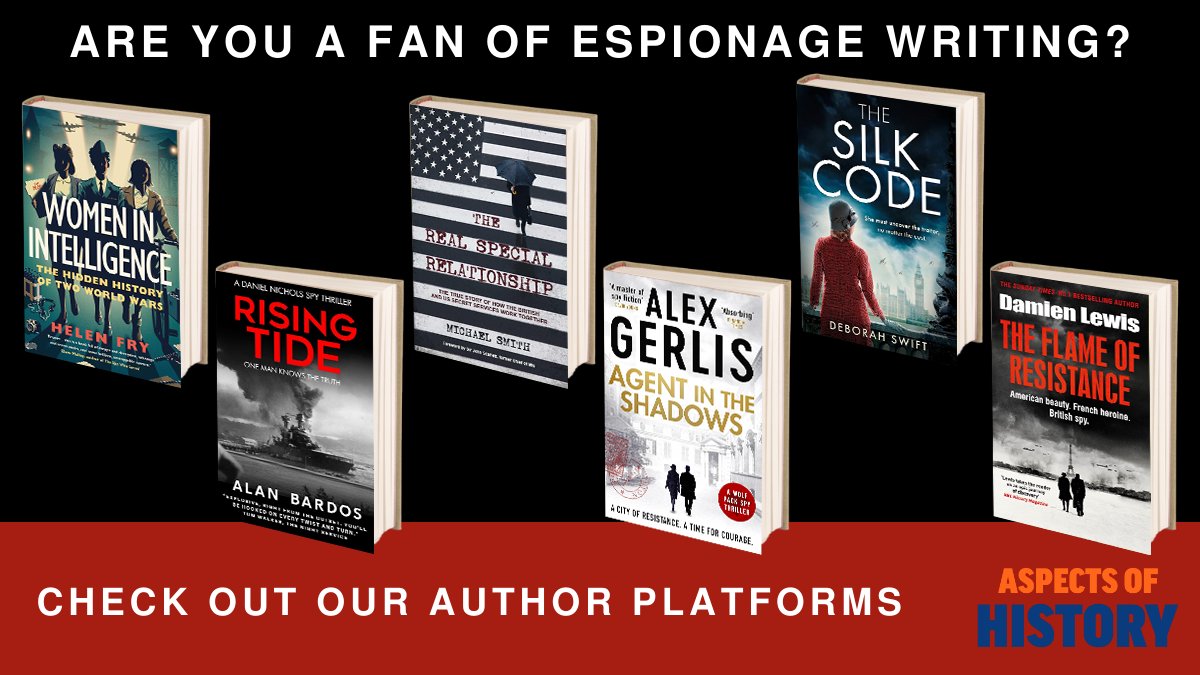 Are you a fan of espionage writing? Check out our author platforms with @DrHelenFry @BardosAlan @MickWSmith @alex_gerlis @swiftstory @authordlewis Check out @Spymasterspod @inside__history #espionage #spies #coldwar