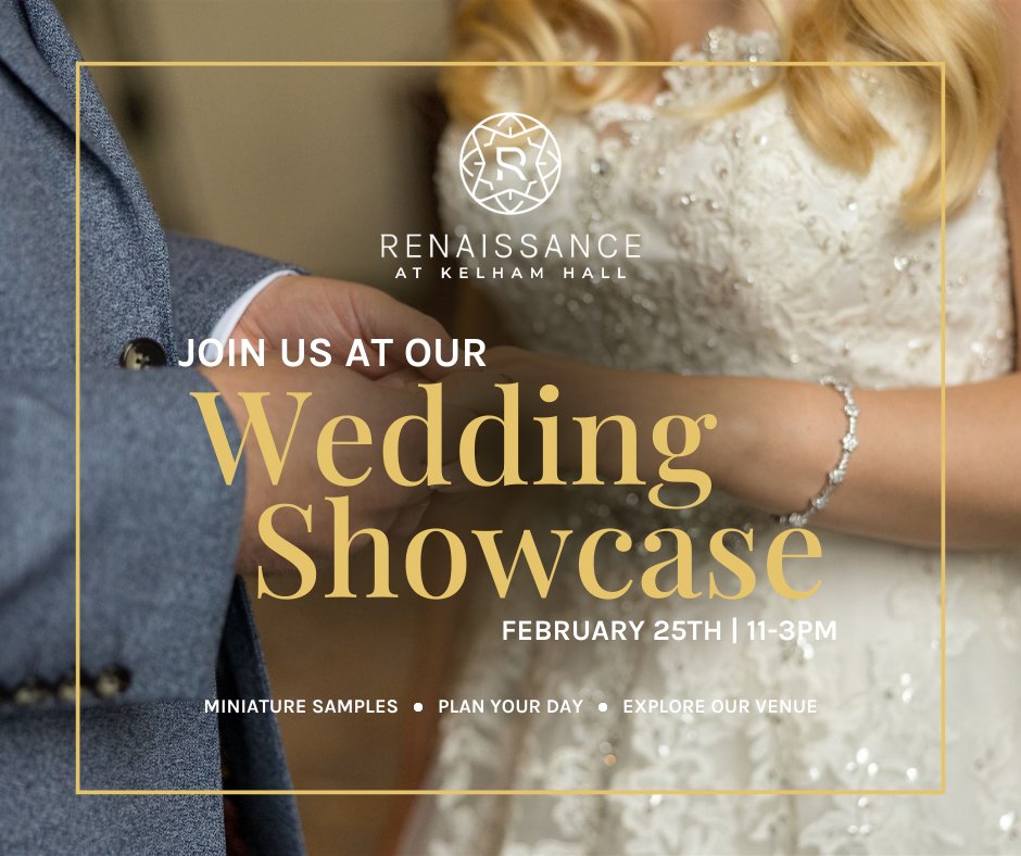 Join us for our first Wedding Showcase of 2024!

Sunday 25th February 2024
11am - 3pm

Free Admission
Sign up here: renaissance-kelham.com/wedding-showca…

✨🌺💍🥂

#WeddingVenue #WeddingShowcase #WeddingInspiration #WeddingFair