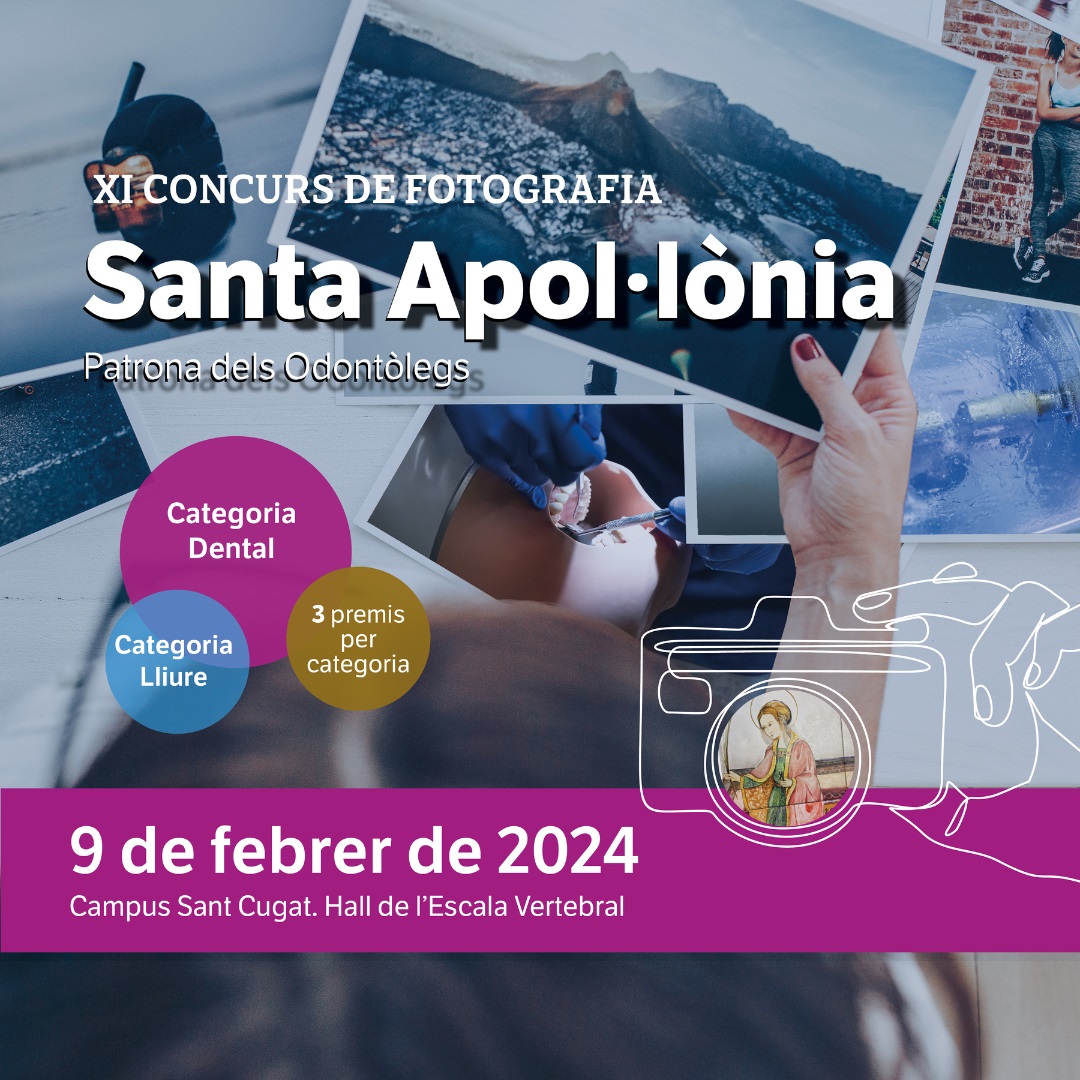 📸 El próximo 9 de Febrero tendrá lugar el XI Concurso de Fotografía Santa Apolonia🦷
🔹2 categorías: Dental y Libre
🔹Participantes: Alumnos, PDI, PAS y CUO Facultad Odontología.
🔹Formulario de inscripción: bit.ly/formularioSANT…
🔹Fecha límite para participar: 5 de Febrero