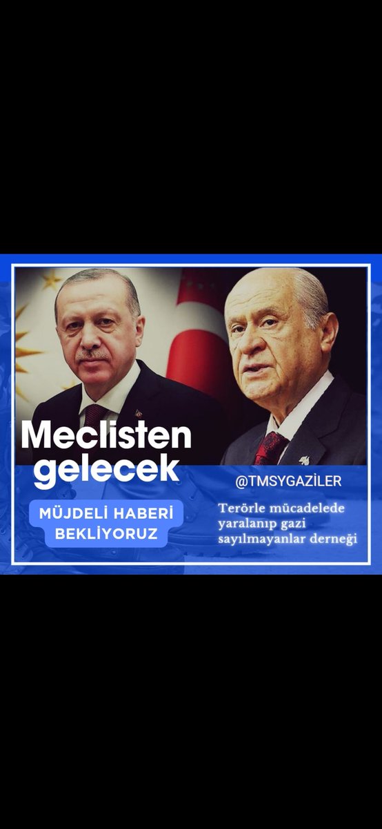 Sayın vekilim <a href="/kocakkonuralp/">Konur Alp Koçak</a>
<a href="/TmsyGaziler/">T.M.S.Y GAZİ SAYILMAYANLAR</a> vatan evlatları olarak  <a href="/MHP_Bilgi/">MHP</a> Ne kadar teşekkür etsek azdır.🇹🇷,
#GazilikHakkımızıİstiyoruz
<a href="/RTErdogan/">Recep Tayyip Erdoğan</a> <a href="/dbdevletbahceli/">Devlet Bahçeli</a>
<a href="/UlviYonter/">Dr.İzzet Ulvi YÖNTER</a> <a href="/kocakkonuralp/">Konur Alp Koçak</a> @MLeventBulbul <a href="/kamilaydin/">kamil aydın</a>  @MLeventBulbul  <a href="/celebimehmet/">celebi59</a>  <a href="/deryayanikashb/">Derya Yanık</a> <a href="/mhrmkurt/">Muharrem KURT</a>