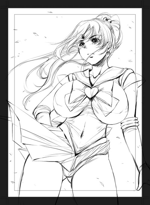 令和6年1月8日描
昨日はマーズを描いたので今日はセーラージュピター 