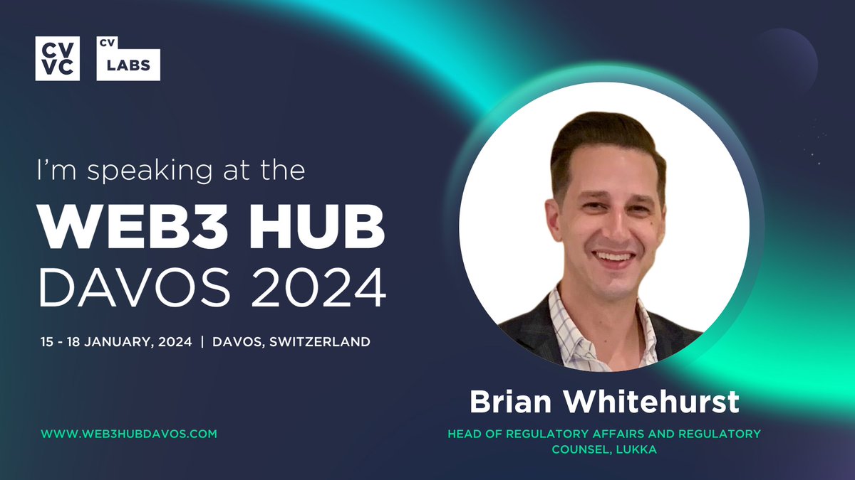 Join Brian Whitehurst from Lukka at the #Web3hub panel on "Policy and Regulation" in #Davos2024 at #WEF2024, co-organized with <a href="/CV_Labs/">CV Labs</a> . 📅 Jan 15, 2024: Gain insights on the evolving #regulatory landscape in #digitalassets. 

Meet our team in Davos lukka.tech/davos-2024/