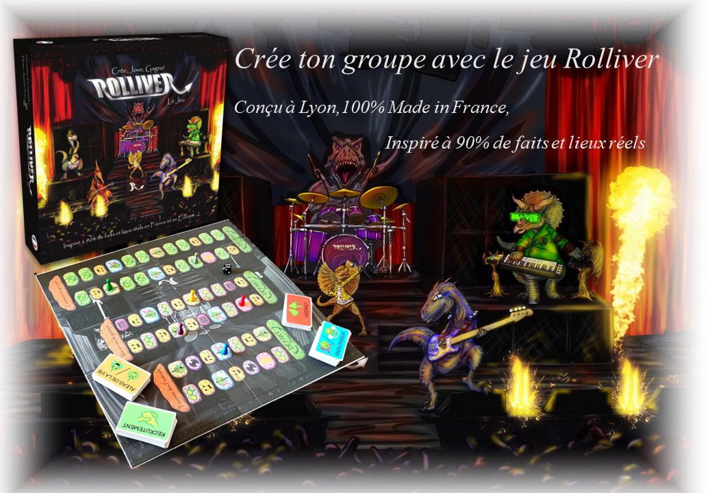 ROLLIVER5's tweet image. A travers le jeu Rolliver, vous êtes musicien(ne) amateur et vous créez votre propre groupe.
Inutile de s’y connaitre en musique, il vous suffit de vous évader quelques instants en famille ou entre amis.
#jeuxdesociete #jeu #divertissement #musique #concert #concert2023 #festival