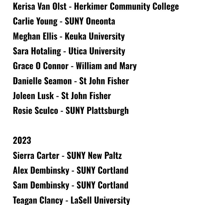 Heading towards the next stages of our merger. We want to honor those who have laid the groundwork to build this program to what it is. Nothing here happens without these girls

Still several 2024 girls on the board but listed below is our Alumni and where they are!
#Sisterhood