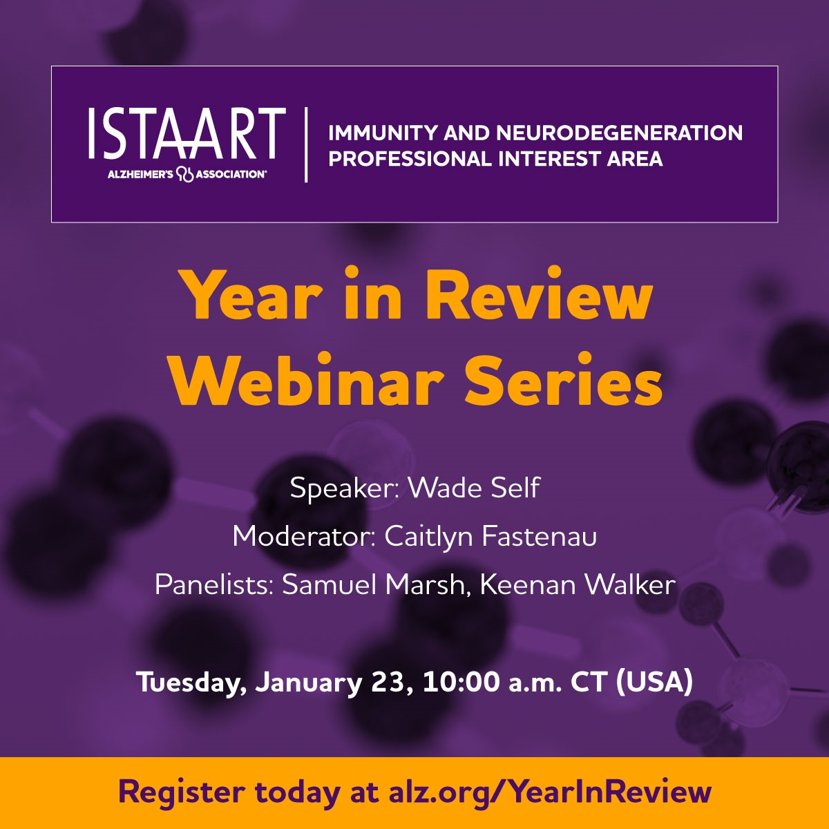 2023 was a big year for scientific advances in Immunity & Neurodegeneration. Join the @ISTAART @ImmunityPIA on January 23rd to hear all about it! Featuring moderation by Hopp Lab PhD candidate @CaitlynFastenau. Register here: alz.org/YearInReview