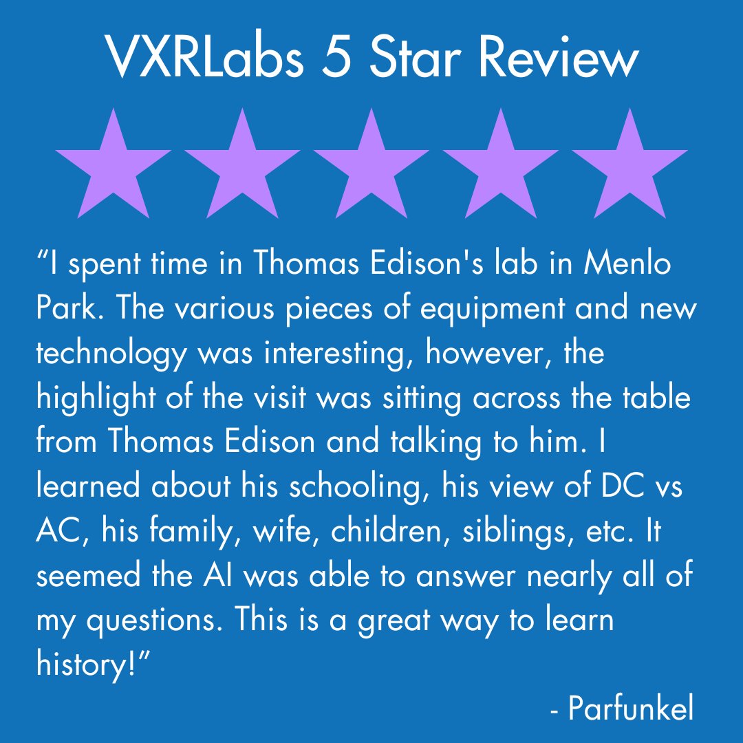 VictoryXR's tweet image. Another great review of VXRLabs. Download it now for free at: meta.com/experiences/61…

#vrapps #learninvr #vrineducation #vxrlabs #victorxr