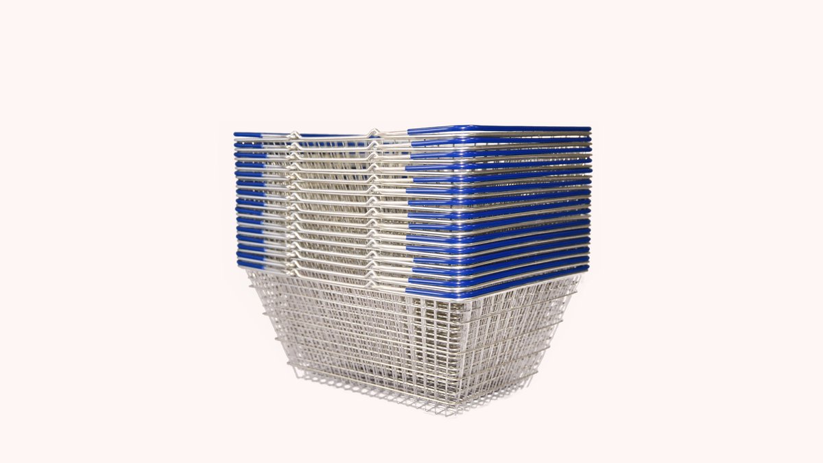 Trolleys are a great solution, but sometimes, shoppers just need the convenience of grabbing a basket from the front of your store – enter our 25-litre #supermarket basket! With handles sleeved in plastic, you can choose from a range of colours.

she-ltd.co.uk/product-catego… #Retail