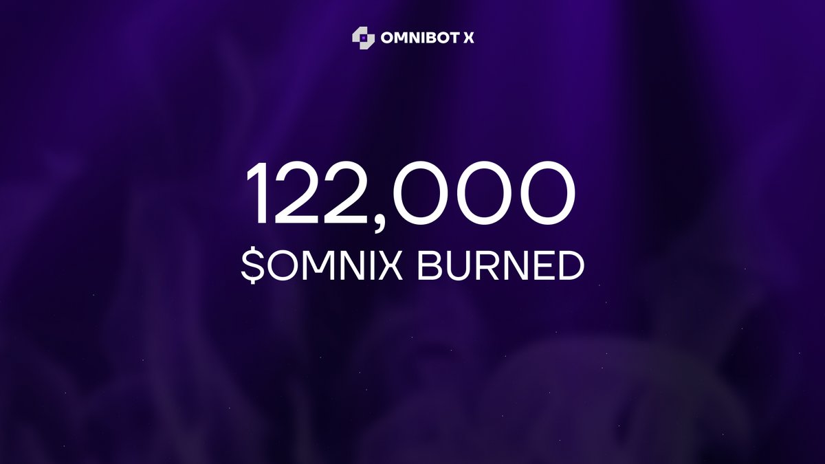 OmniBotX's tweet photo. 122,000 $OMNIX have been burned since the launch of @OMNIBOTX.   

Currently, 0.02% of each sale is burned.  

With our INFERNO UPDATE this Wednesday, January 10, we'll increase the burn portion by a factor of 5, to 0.1% of each sale burned. 

In the future, other systems will be put in place to counter inflation and eventually become deflationary.